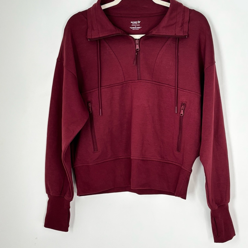 Old Navy Active Women’s Collared Sweatshirt w/ pockets Size Medium New K61 - Picture 3 of 16